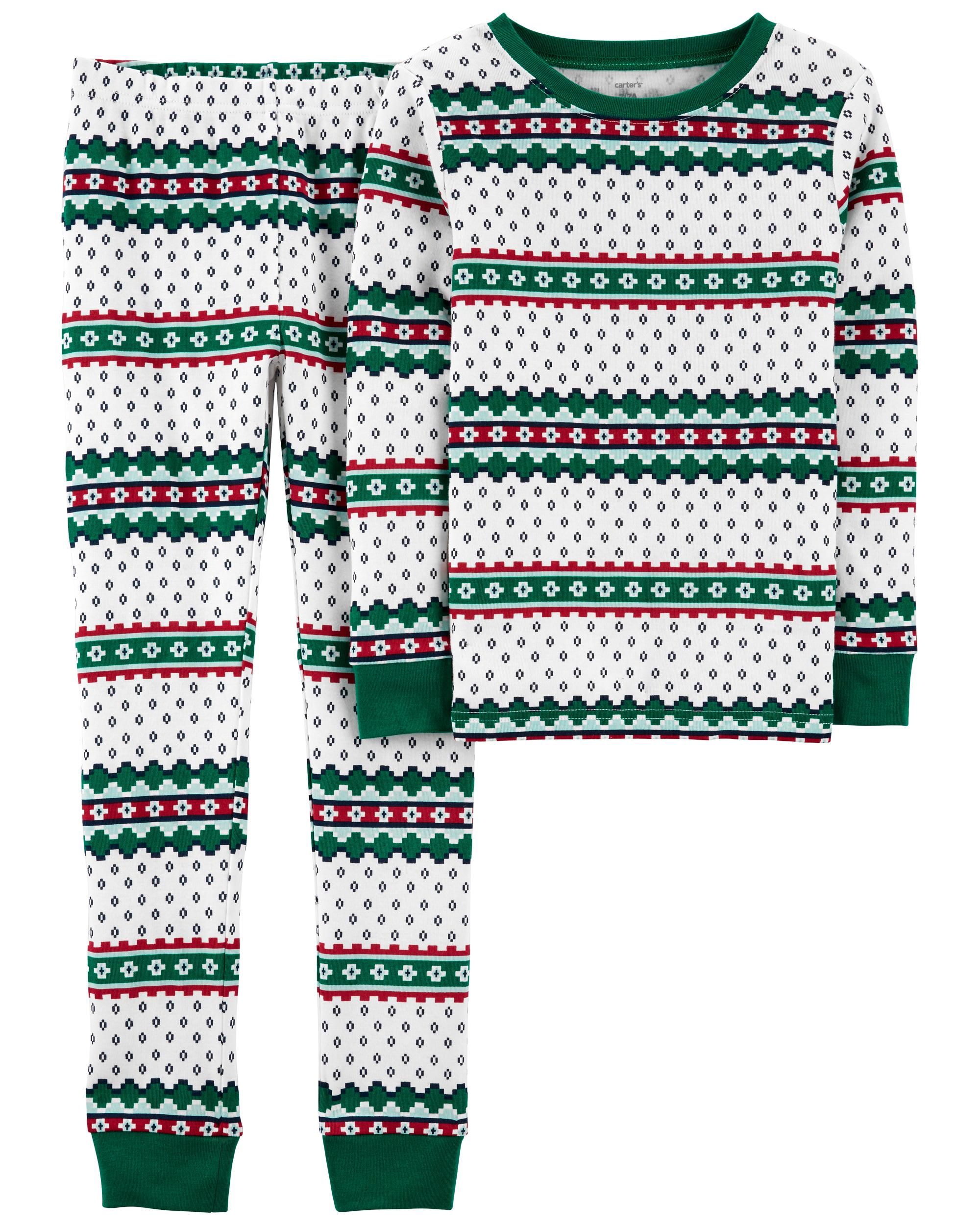 2-Piece Fair Isle 100% Snug Fit Cotton PJs | Carter's