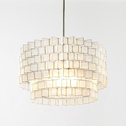 Capiz Zigzag Chandelier (24") | West Elm (US)