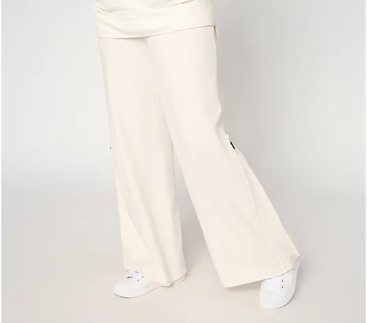 Peace Love World Pull on Full Leg Pant with Zippers - QVC.com | QVC