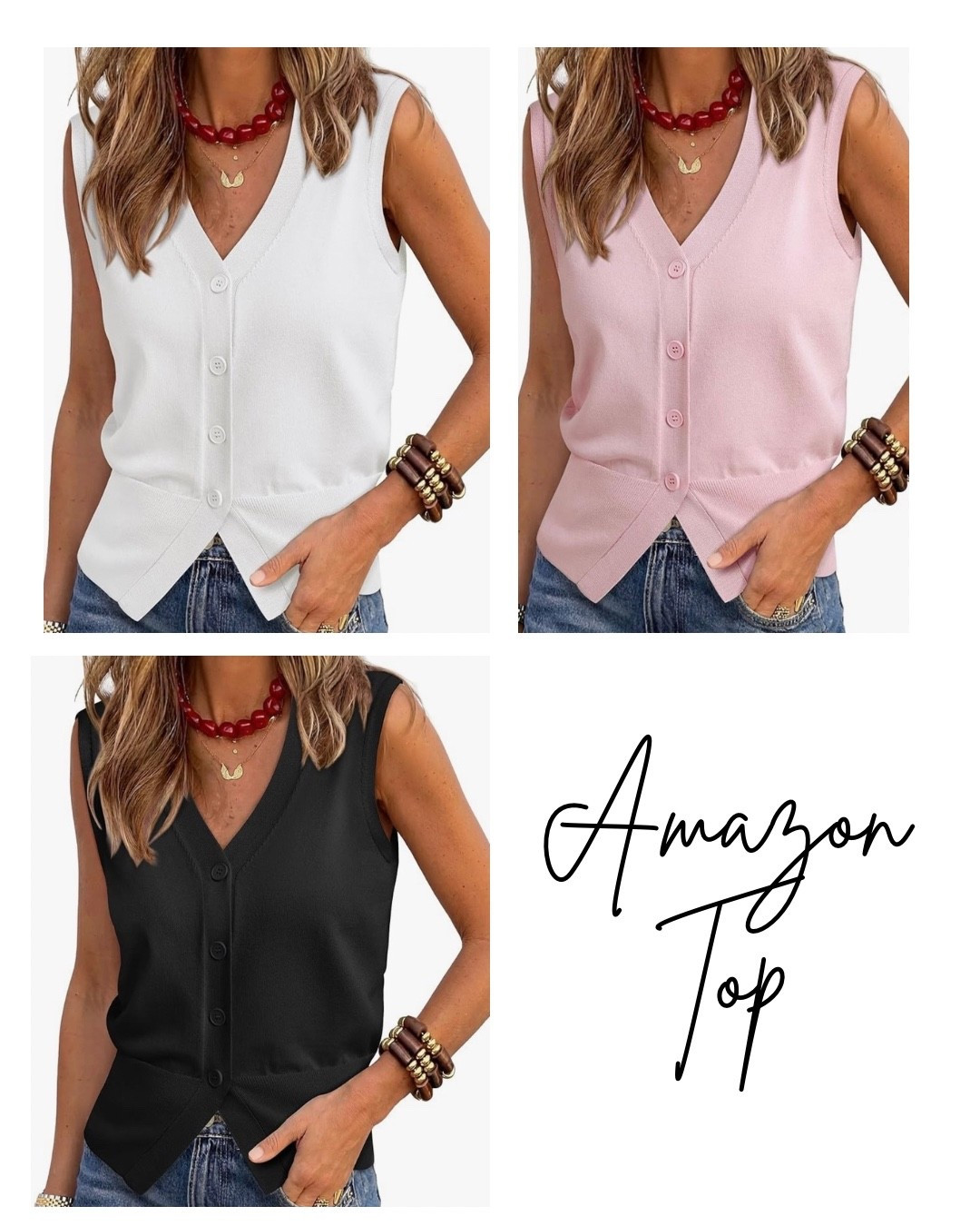 Amazon Sweater Vest Knit Sleeveless Tank Top under $20!

#LTKOver40 #LTKSaleAlert
