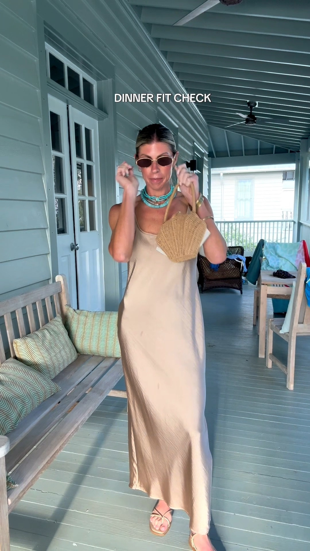 Dinner fit check at the beach! Love this target dress 😍