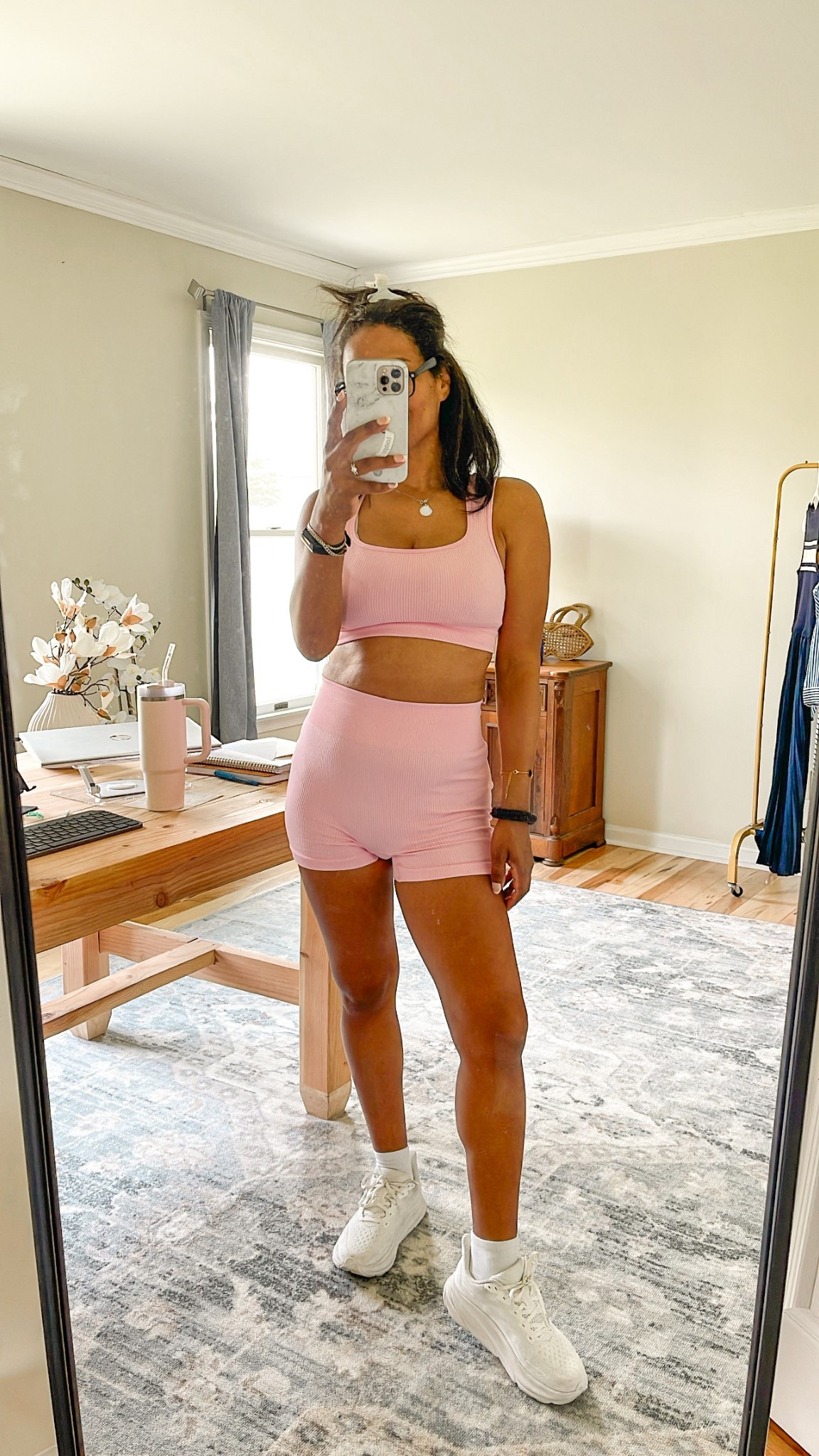 This morning’s workout fit. Wearing a medium in both! 

#LTKActive #LTKFindsUnder50 #LTKFindsUnder100