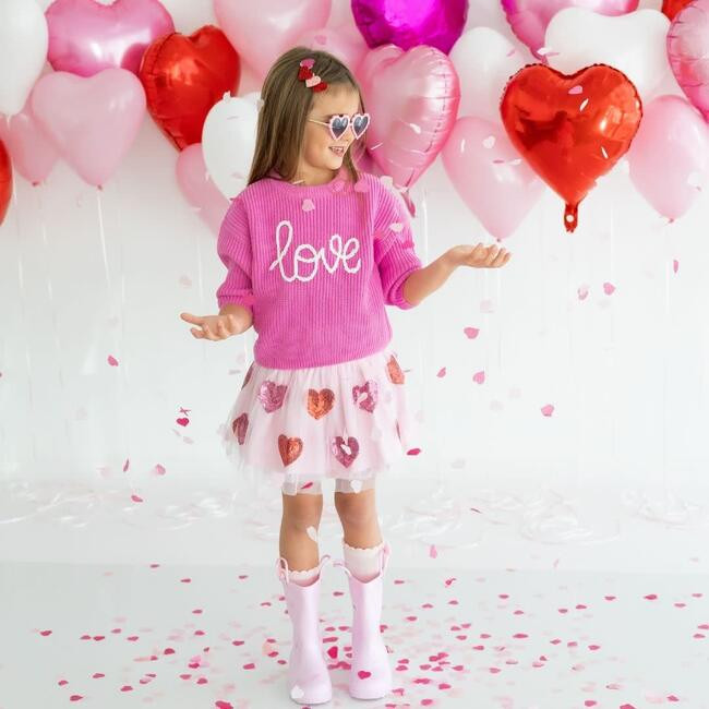 Sequin Heart Valentine's Day Tutu, Pink - Sweet Wink Exclusives | Maisonette | Maisonette