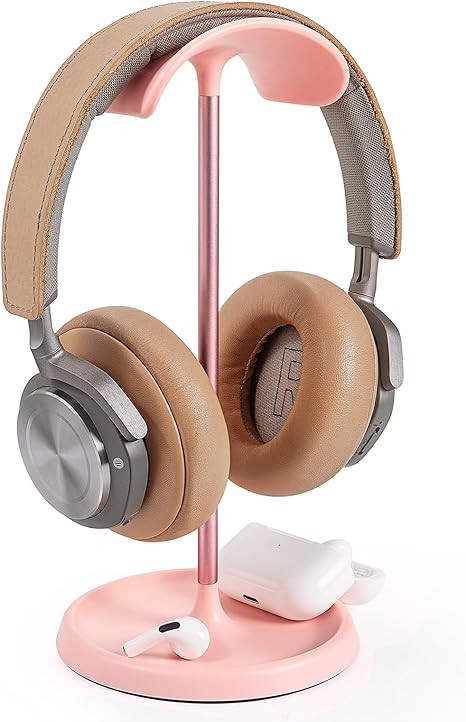 Headphone Stand, Curved Headset Stand with Storage Tray, Heavy Base Gaming Headset Holder for Air... | Amazon (US)