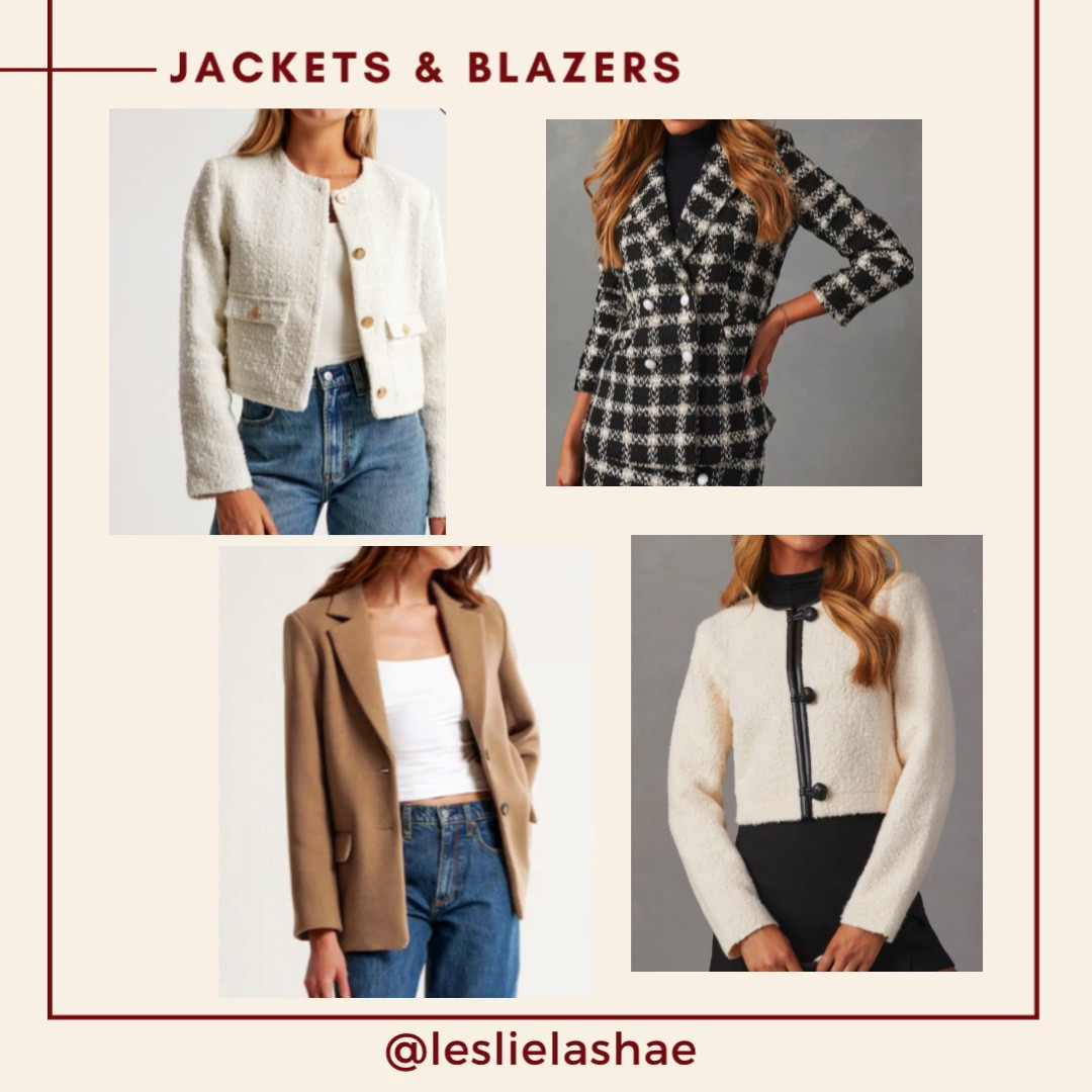 Love these tailored collarless jackets and the blazers, would be perfect for work. Shop in the ltk app for the exclusive sale. ✨

Fall outfits 
Fall outfit
Work outfit 
Wear now
Wear later
Transitional outfit 
Early Fall outfit 
Winter outfit
Vici collection 
A&F
Abercrombie 


#LTKSale #LTKSeasonal #LTKVideo