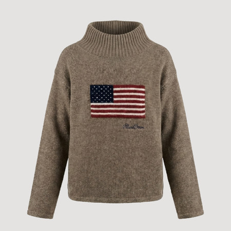 Estate Flag Mock Sweater - Oat | EllandEmm