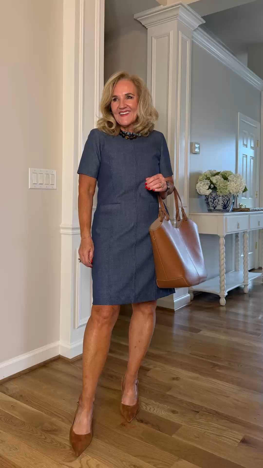 This classic blue shift dress is polished, flattering, and wonderfully easy to wear. The simple silhouette makes it a versatile choice for work, lunch, meetings, or special occasions.

💡 LTK MADE EASY
❤️ Heart = Support my posts!
🔖 Save = Get sale & restock alerts
📋 Lists = Keep favorites organized
📲 Share = Send lists and products to a friend. Hello, Christmas List!
💬 Comment = Ask me anything about what I'm wearing.:-)

#LTKdayinmylife #LTKgrwm #LTKootd