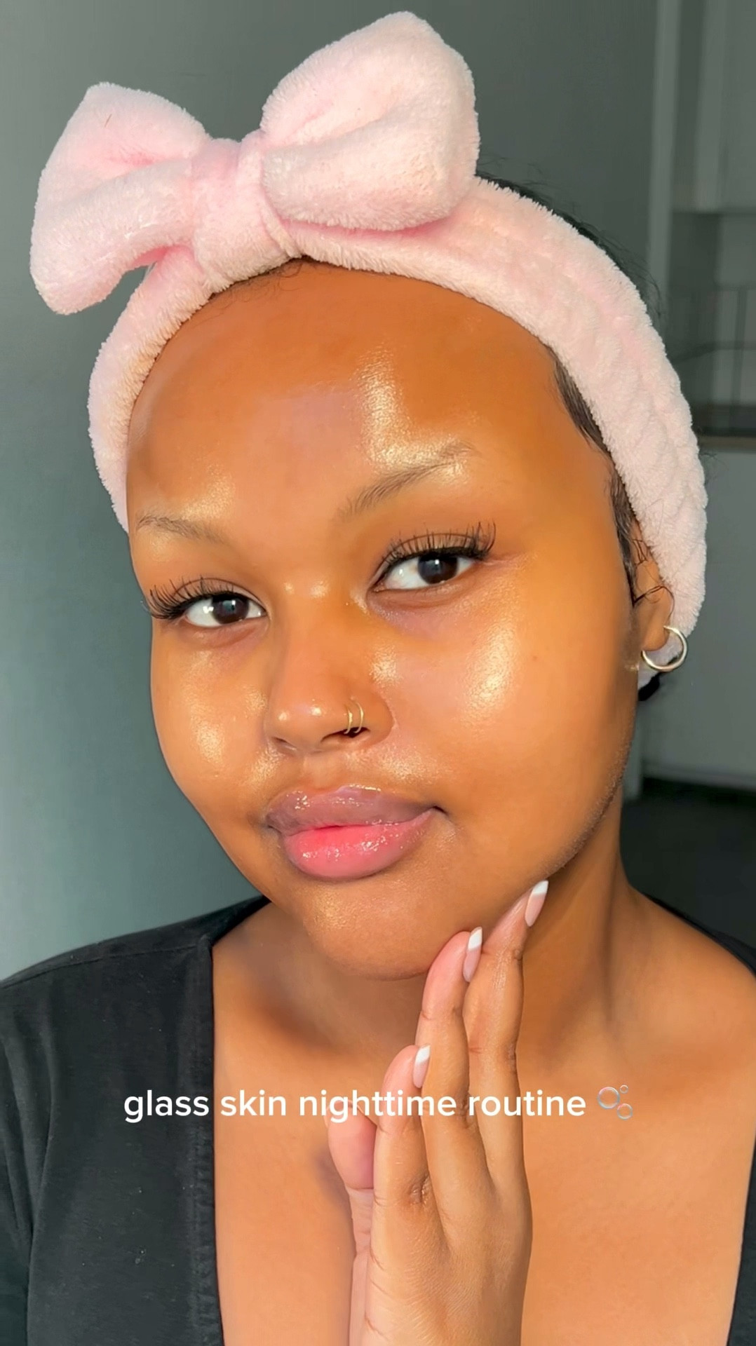 glass skin nighttime routine 🤍🫧 you can use my code KADIJA12 for discounts! 

#LTKbeauty