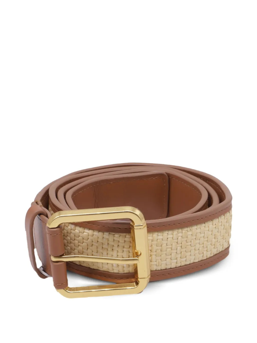 ZIMMERMANN raffia-trimmed belt - Brown | Farfetch Global