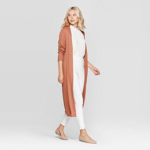 Women's Any Day Casual Fit Long Sleeve Open Neck Ribbed Cardigan - A New Day™ | Target