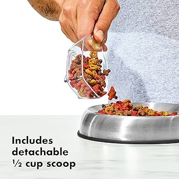 OXO Good Grips Pet POP Container – 6.0 Qt/5.7 L with Half Scoop |Ideal for up to 6.5lbs of Dog ... | Amazon (US)