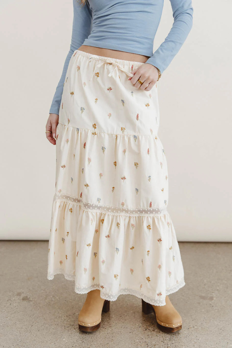 Sicilie Embroidered Floral Skirt | Böhme US