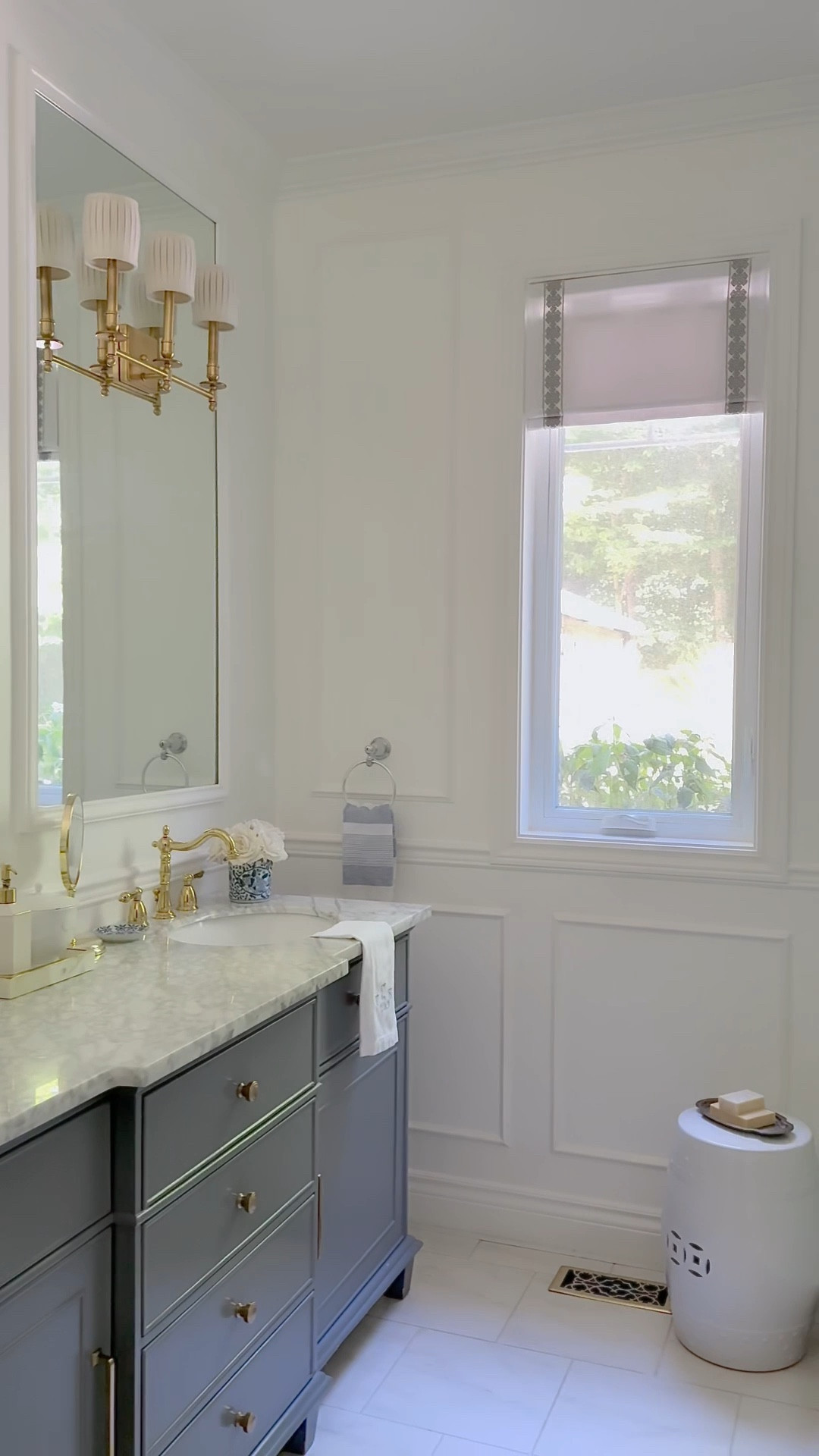 Our bathroom got a chic upgrade! We loved our previous cordless shade from @twopagescurtains but this new @twopagescurtains motorized shade is SO good and completes our European hotel inspired space! I love how easy it is to use with a click of a button - I am obsessed with motorized shades and have them all over the house. And I LOVE the clean look with the gorgeous trim detail - you know how I love trim detail for a custom, signature, elevated look!

💙💙💙💙
GET 22% off your own custom window treatments with my code CITRINELIVING!
💙💙💙💙

Comment SHADE for a link sent to your inbox!

#interiorstyling #homedecor #interiordecor #interiordecorating #interiorstyle #twopageshome 

Here are the details of our shade:

Fabric: Liz linen
Color: Snow White 1908-0
Trim F24
Liner: Privacy
Inside mount
Motorized
Size: 22” x 53.125”

#LTKHome #LTKStyleTip