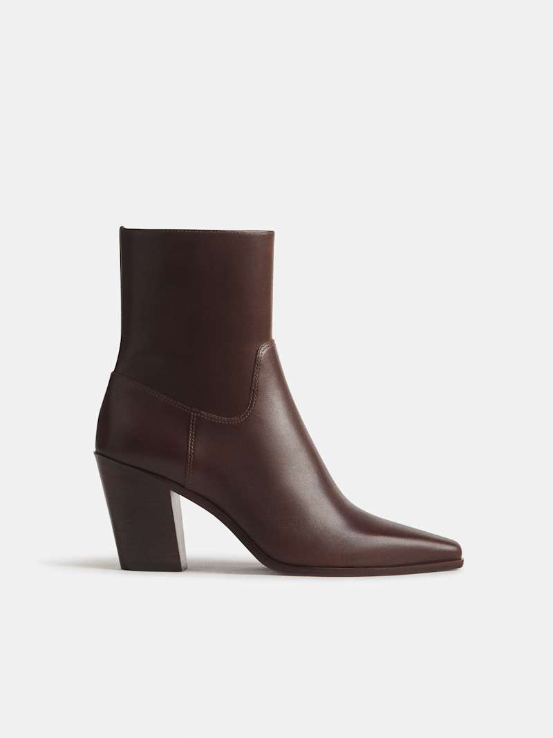 Reformation Dominique High Ankle Boot Brown 10.5 | Reformation (Global)