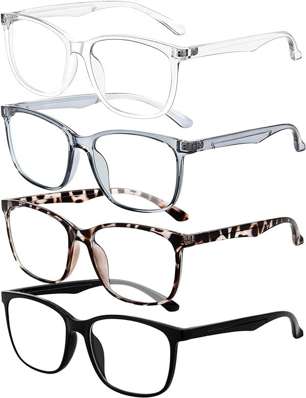 UTQUEEN Blue-Light Blocking Glasses for women/men - Computer Reading/Gaming/TV/Phones Glasses 4Pa... | Amazon (US)