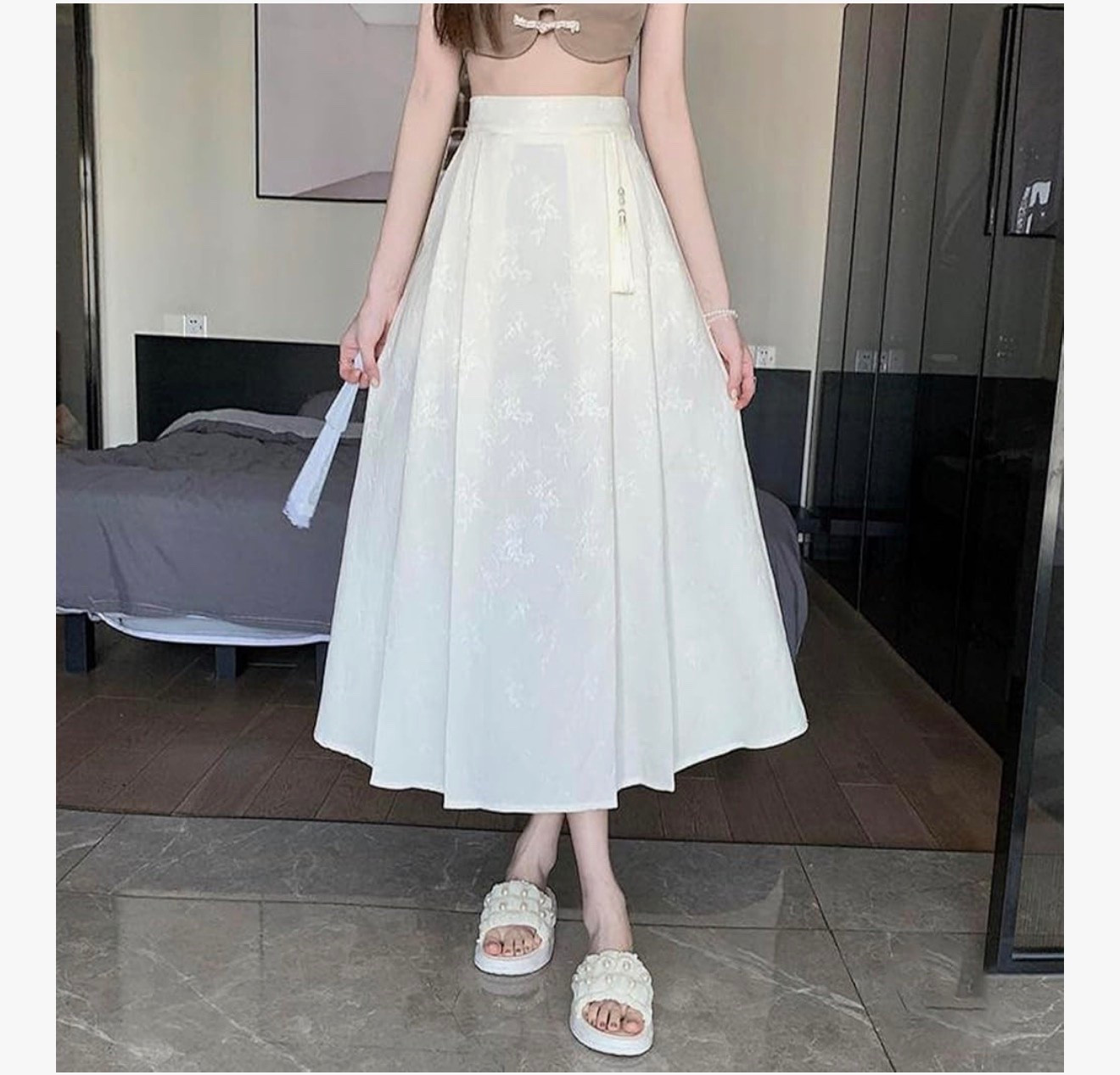 Summer Long Skirt for Womens Fashion Flowy Swing A-line Midi Skirts High Elastic Waist

#LTKgrwm #LTKootd #LTKOver40