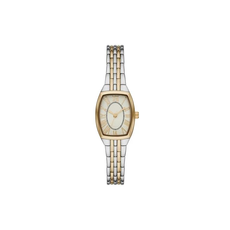 Time and Tru Women's Two Tone Barrel Case Bracelet Watch | Walmart (US)