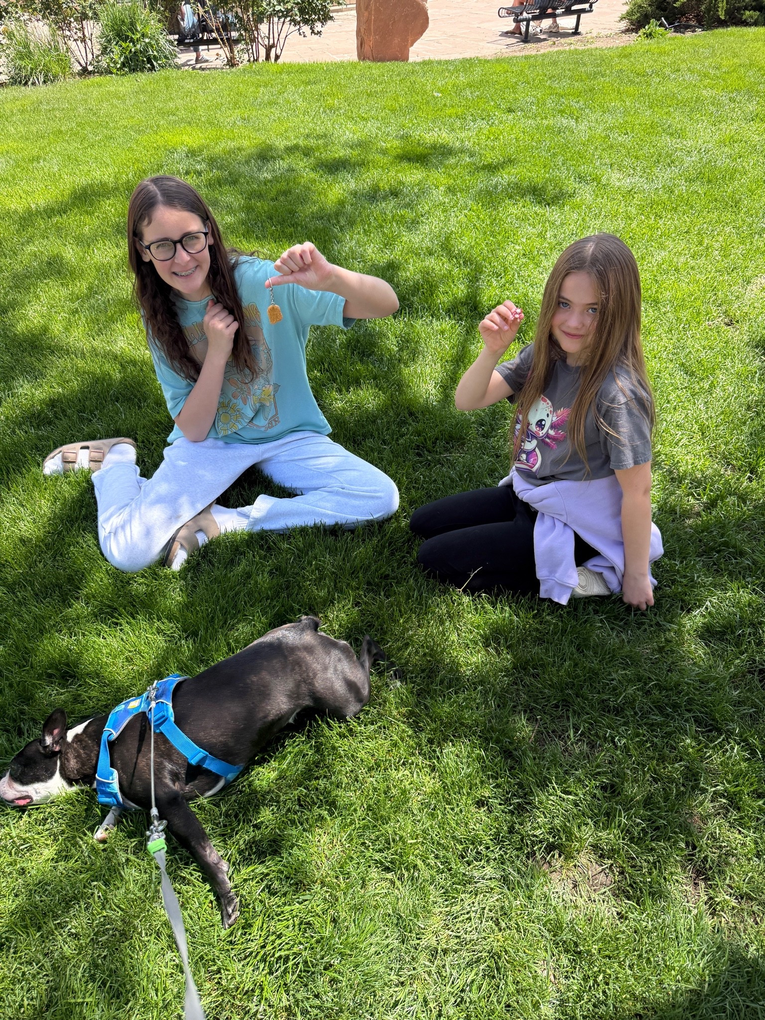 Barky Mark is rolling in the grass while the girls chill

#LTKootd #LTKKids #LTKSeasonal