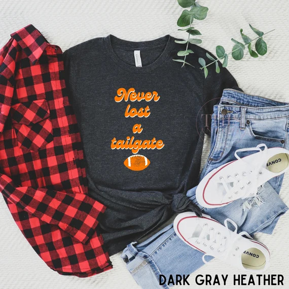 Never Lost a Tailgate College Tailgate Tee Orange and White - Etsy | Etsy (US)