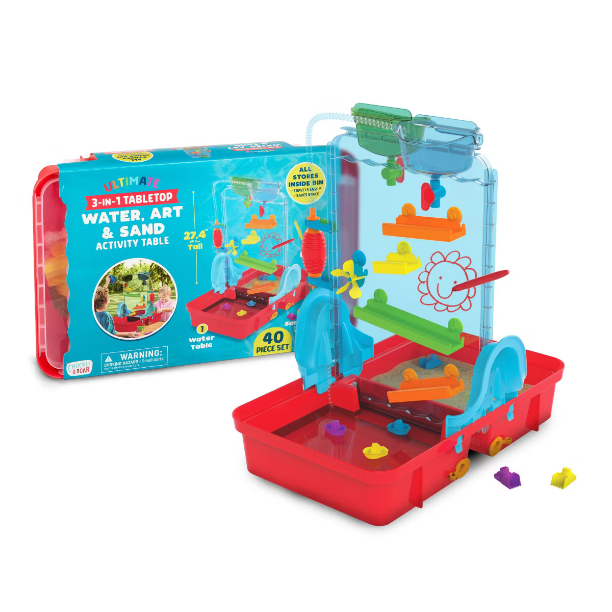 Chuckle & Roar Tabletop 3-in-1 Water Sand Art Easel | Target