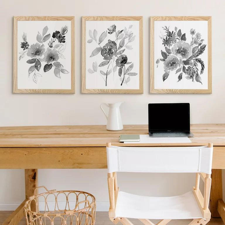 My Texas House - Late Summer Flowers Framed Print Set - Natural Wood - 11x14 | Walmart (US)