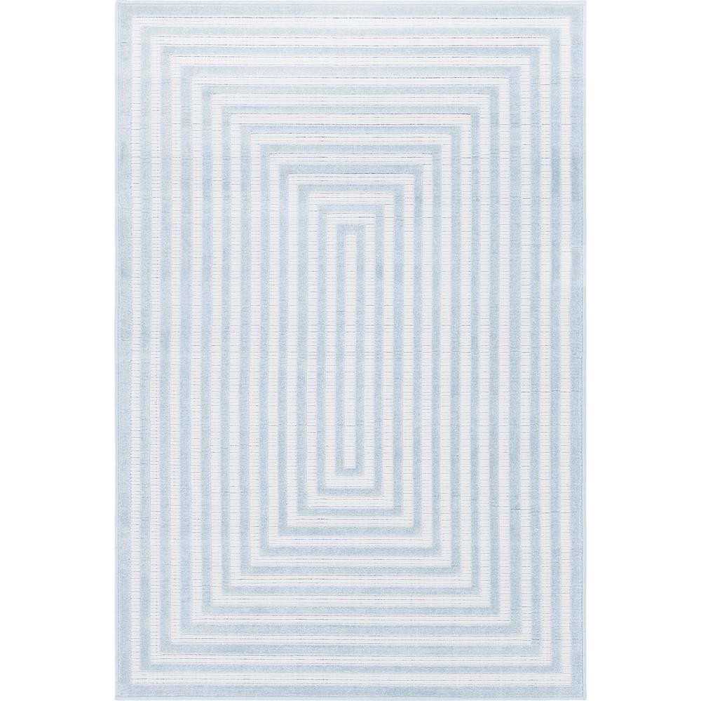 Sabrina Soto Light Blue 4 ft. x 6 ft. Prescott Indoor/Outdoor Area Rug | The Home Depot