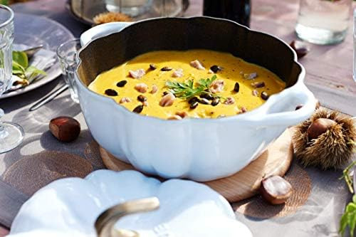 Staub Cast Iron 3.5-qt Pumpkin Cocotte - White, Made in France | Amazon (US)