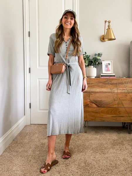 Gray soft tee casual dress @merrickwhitecollection + sandals for summer style 

#LTKSeasonal #LTKstyletip