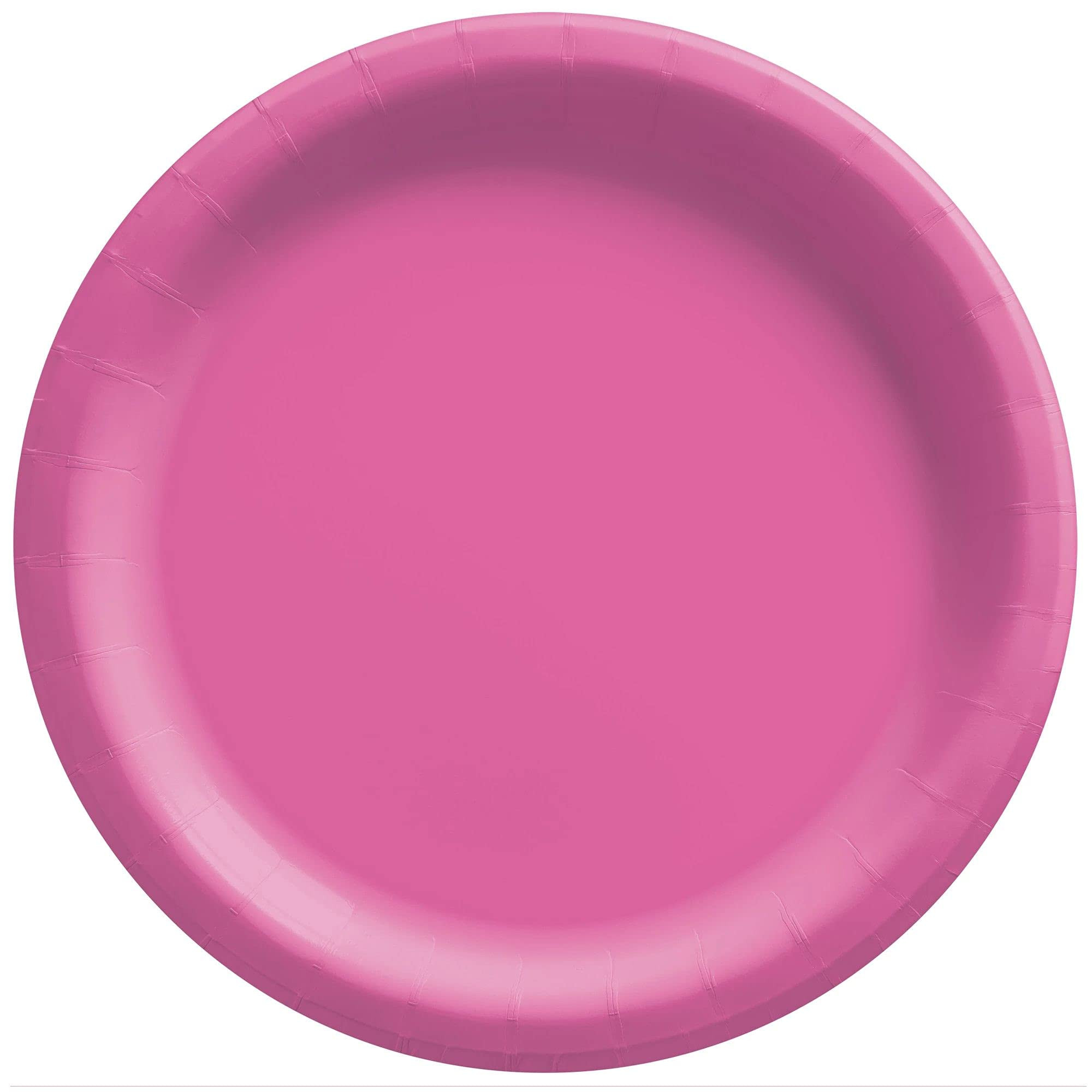 Bright Pink Disposable Paper Plates - 6.75'' Dessert Plates Disposable, Pack of 20 Small Cake Pla... | Amazon (US)
