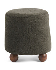 16in Boucle Ball Foot Ottoman | Marshalls