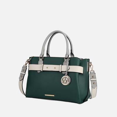 MKF Collection Jamie Vegan Leather Women's Satchel Bag by Mia K -Green | Target