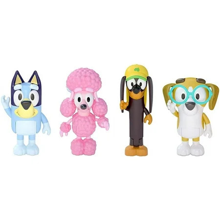 Bluey Friends Figure 4-Pack, with Bluey, Coco, Honey, Snickers, Ages 3+, Toddler Toys | Walmart (US)
