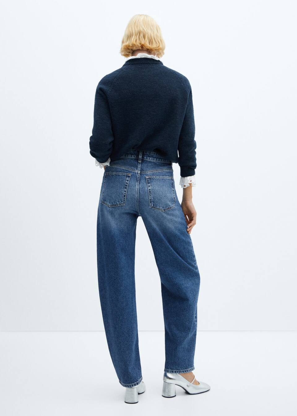 High-waist balloon jeans -  Women | Mango USA | MANGO (US)