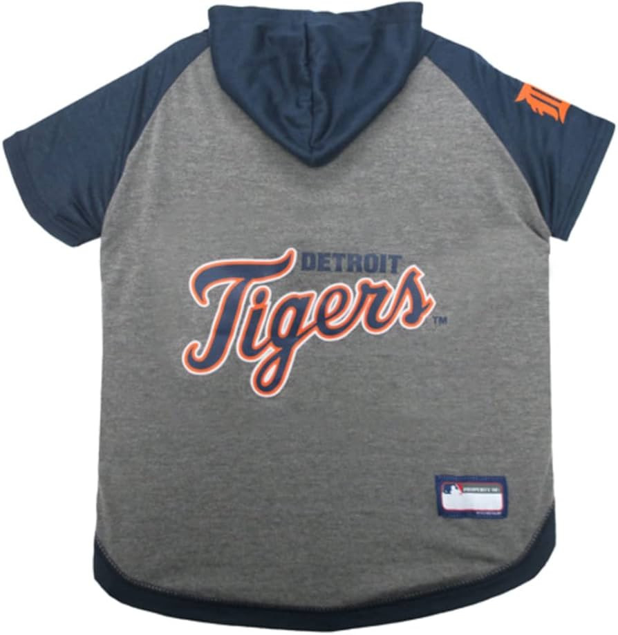 MLB Hoodie Shirt for Dogs & Cats - Detroit Tigers Dog Hooded T-Shirt, Small. - MLB Team Color Hoo... | Amazon (US)