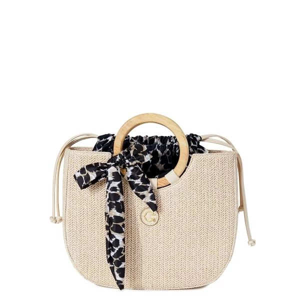 JASMINE TOTE STRAW WITH TEXTURE PU | Walmart (US)