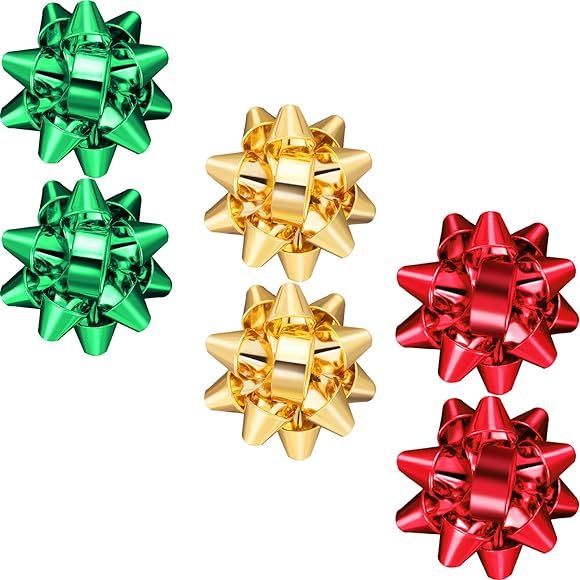 3 Pairs Christmas Earrings Bow Flower Dangle Earrings Cubic Bow Stud Earrings for Women (Style Se... | Amazon (US)
