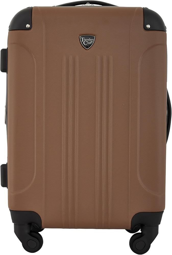Travelers Club Chicago Hardside Expandable Spinner Luggage, Rum Caramel, 20" Carry-On | Amazon (US)