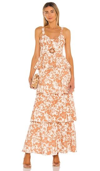 Corey Maxi Dress in Caramel Brown Floral | Revolve Clothing (Global)