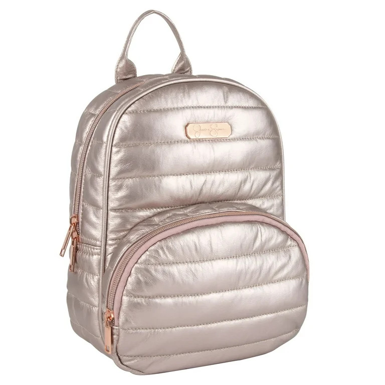 Jessica Simpson Mini Metallic Quilted Backpack for Women, Going Out, Work, Commuting & Traveling ... | Walmart (US)