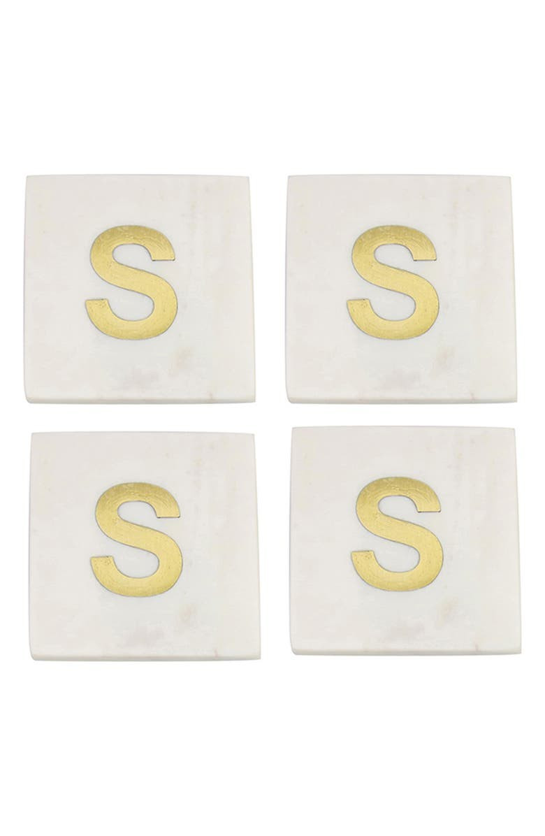 Set of 4 Monogram Marble Coasters | Nordstrom
