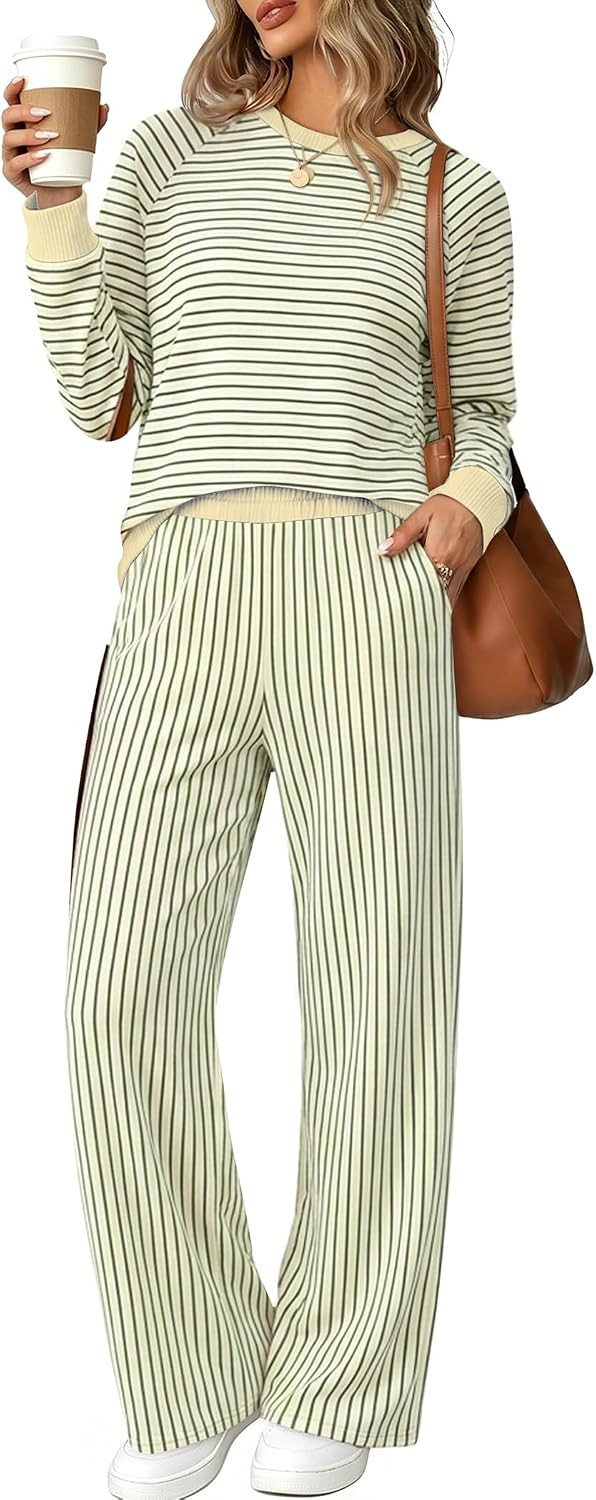 WIHOLL Two Piece Lounge Sets for Women Fall Travel Airport Vacation Outfits | Amazon (US)