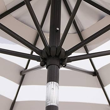 Blissun 9' Outdoor Patio Umbrella, Striped Patio Umbrella, Market Striped Umbrella with Push Butt... | Amazon (US)