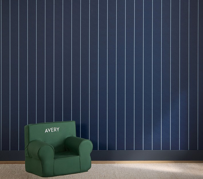 Baseball Pinstripe Wallpaper | Pottery Barn Kids