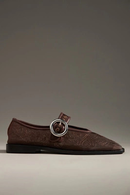 Farm Rio Square-Toe Mesh Ballet Flats | Anthropologie (US)