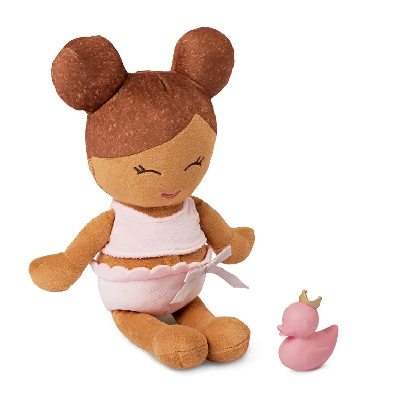 LullaBaby 14-inch Plush Bath Doll Light-Brown Hair Tub Toys for Kids 2 Years Old & up | Walmart (US)