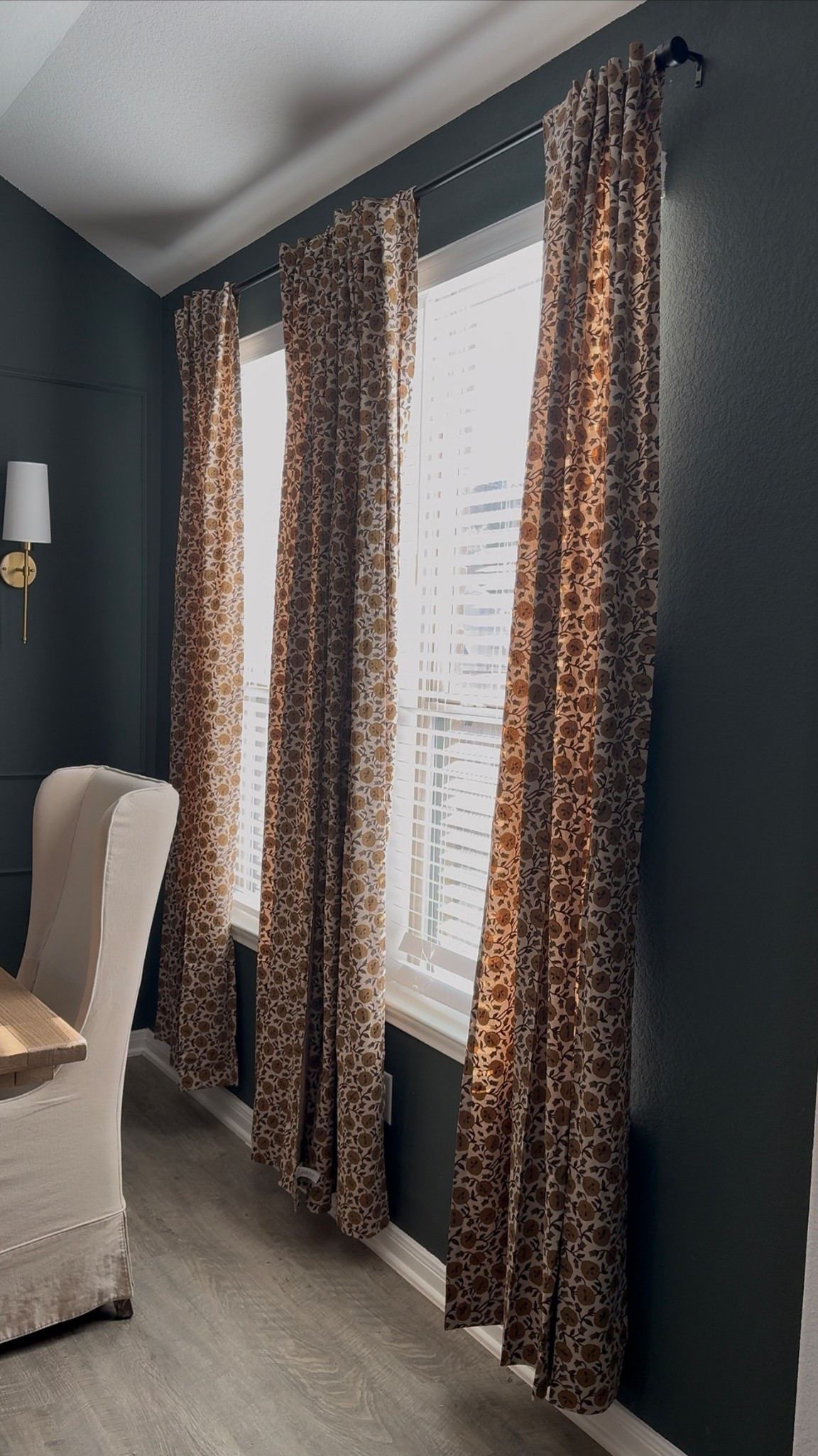 Curtains | printed curtains | dining room | 