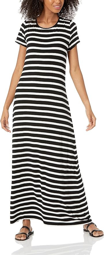 Amazon Essentials Women's Short-Sleeve Maxi Dress | Amazon (US)