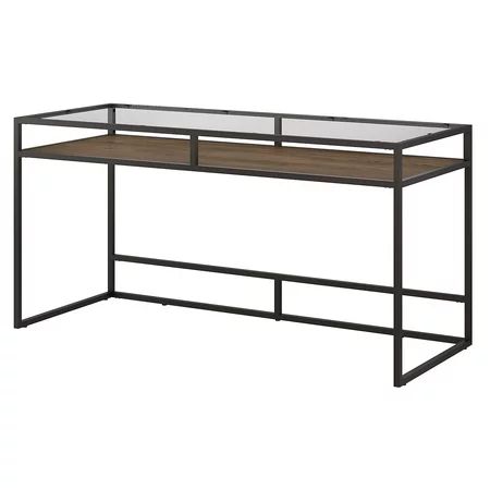 Bush Furniture Anthropology 60W Glass Top Writing Desk with Shelf | Walmart (US)