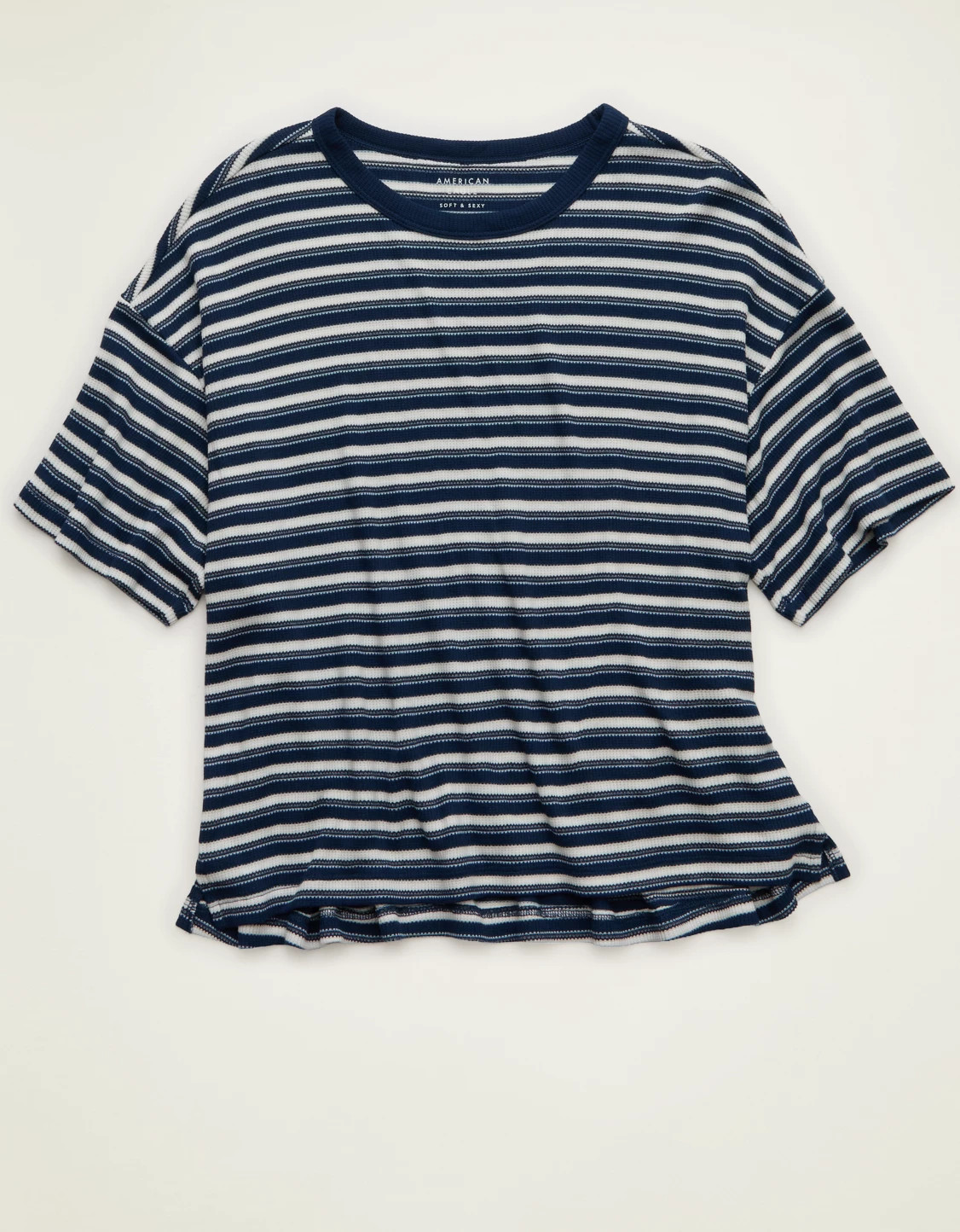 AE Soft & Sexy Waffle Crew Neck Tee | American Eagle Outfitters (US & CA)