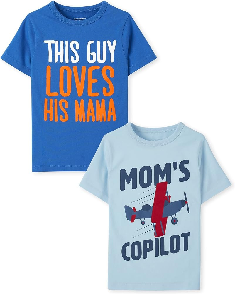 The Children's Place baby boys Short Sleeve Graphic T Shirt 2 Pack | Amazon (US)